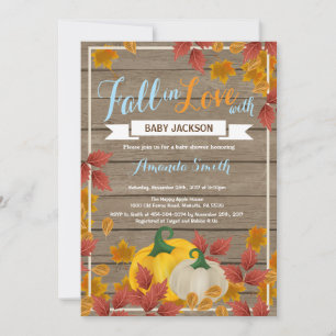 Invitación a Baby Shower de Rushall Pumpkin Boy