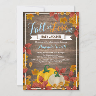 Invitación a Baby Shower de Rushall Pumpkin Boy