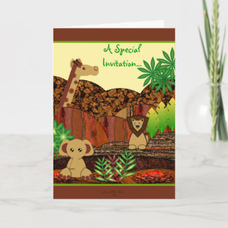 Invitación a Baby Shower de Safari Animal