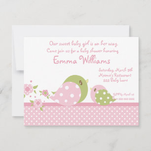 Invitación a Baby Shower de Safari Babiez Birdie
