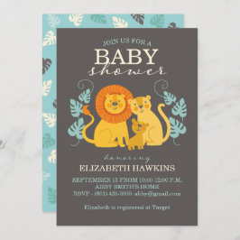 Invitación a Baby Shower de Safari jungle Boy