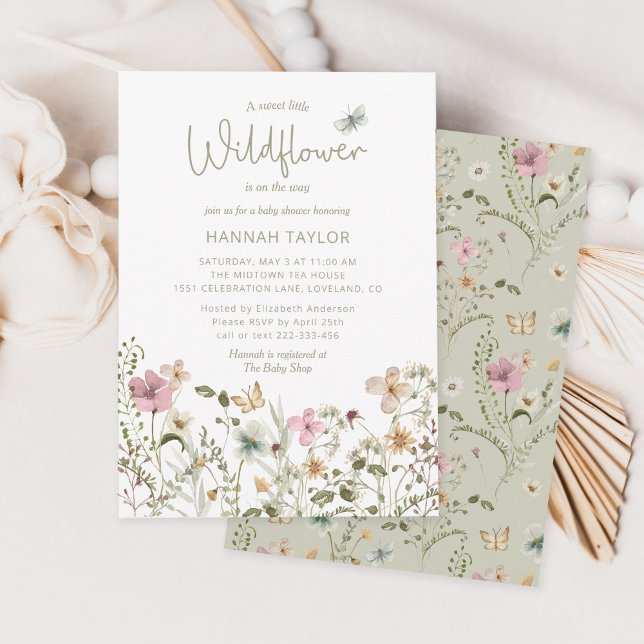 Invitación a Baby Shower de Sage, pequeño Chica de (Subido por el creador)