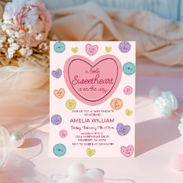Invitación a Baby Shower de San Valentín dulce