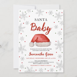 Invitación a Baby Shower de Santa Baby