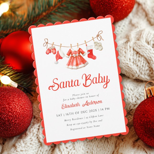 Invitación a Baby Shower de Santa Bebé (Subido por el creador)