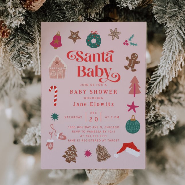 Invitación a Baby Shower de Santa Bebé Navidades (Subido por el creador)
