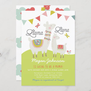 Invitación a Baby Shower de Scandi Boho Llama