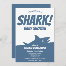 Invitación a Baby Shower de Shark Blue