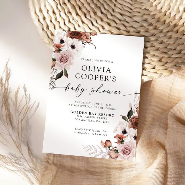 Invitación a Baby Shower de Silk Floral (Subido por el creador)