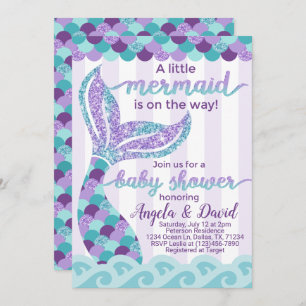 Invitación a Baby Shower de Sirena