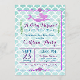 Invitación a Baby Shower de Sirena