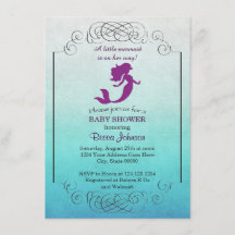 Invitación a Baby Shower de Sirena