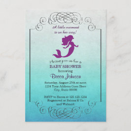 Invitación a Baby Shower de Sirena