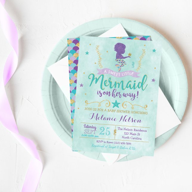 Invitación a Baby Shower de Sirena (Subido por el creador)