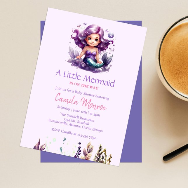 Invitación a Baby Shower de Sirena (Subido por el creador)