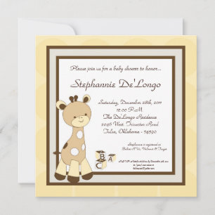Invitación a Baby Shower de Snicker Doodle Giraff