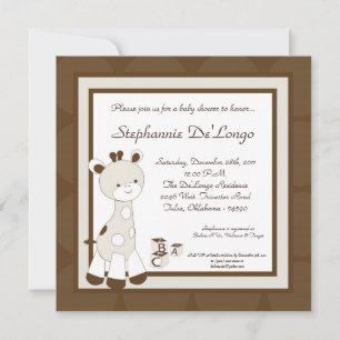 Invitación a Baby Shower de Snicker Doodle Giraff