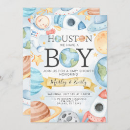 Invitación a Baby Shower de Space Boy