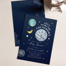 Invitación a Baby Shower de Space Boy