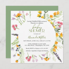 Invitación a Baby Shower de Spring Bloom Wildflowe