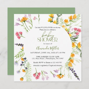 Invitación a Baby Shower de Spring Bloom Wildflowe