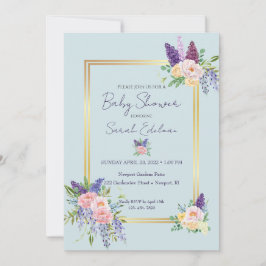 Invitación a Baby Shower de Spring Floral Pastel