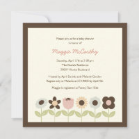 Invitación a Baby Shower de Spring Garden