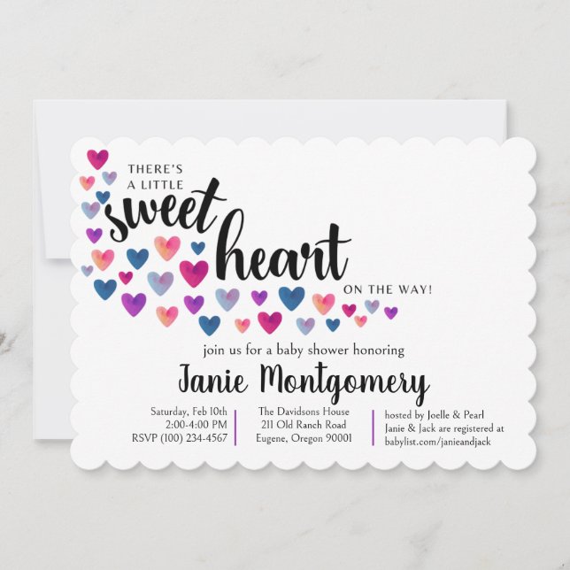Invitación a Baby Shower de Squerido (Anverso)