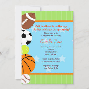Invitación a Baby Shower de Star Sport