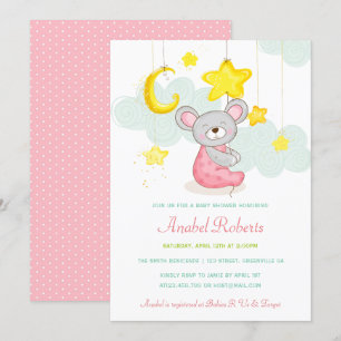 Invitación a Baby Shower de Stars Moon