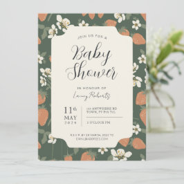 Invitación a Baby Shower de Stawberry Floral