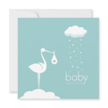 Invitación a Baby Shower de Stork Delivery Boy