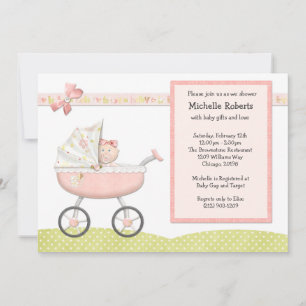 Invitación a Baby Shower de Stroller