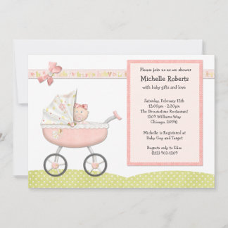 Invitación a Baby Shower de Stroller