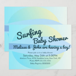Invitación a Baby Shower de Surf en la Playa de Ve