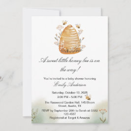 Invitación a Baby Shower de Sweet as Honey Bee