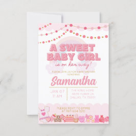 Invitación a Baby Shower de Sweet Baby Girl