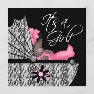 Invitación a Baby Shower de Sweet Baby Girl Pink Z