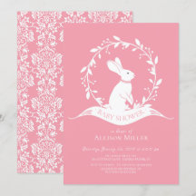 Invitación a Baby Shower de Sweet BunnyGirls