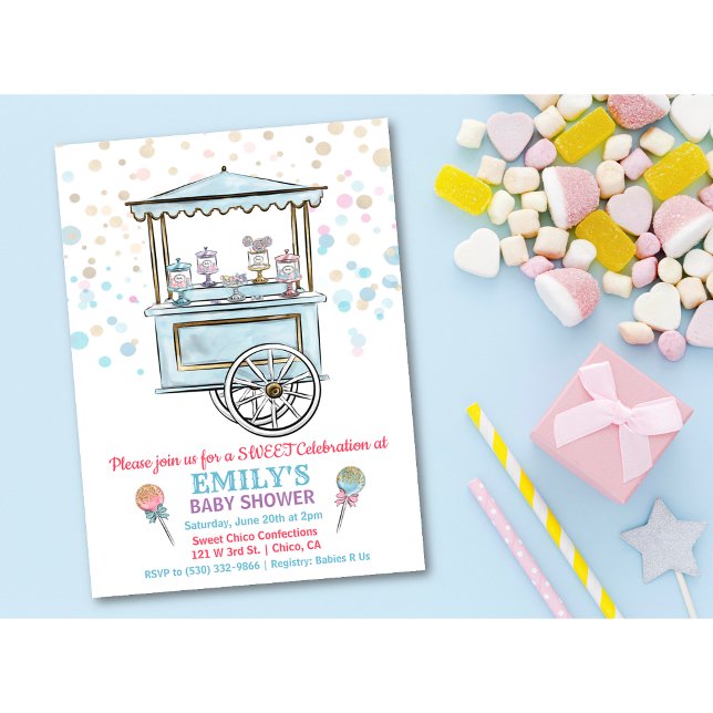 Invitación a Baby Shower de Sweet Candy Shop (Subido por el creador)