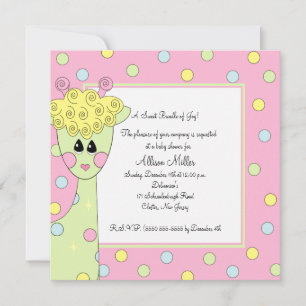 Invitación a Baby Shower de Sweet Giraffe