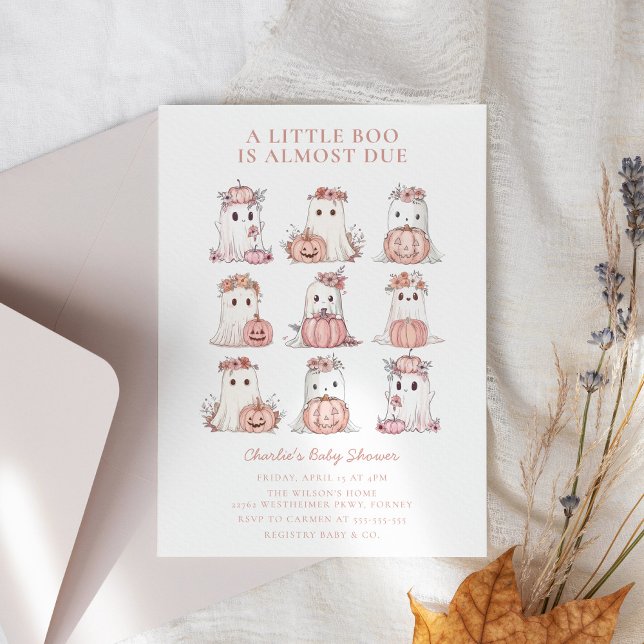 Invitación a Baby Shower de Sweet Little Boo Hallo (Subido por el creador)