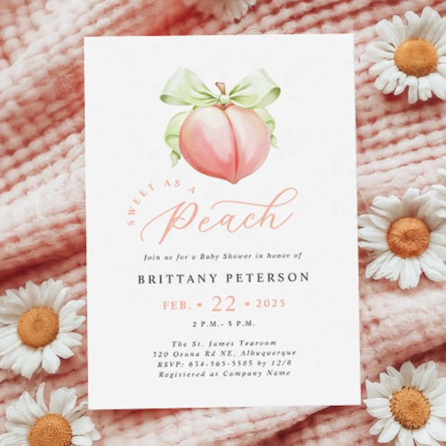 Invitación a Baby Shower de Sweet Peach (Subido por el creador)