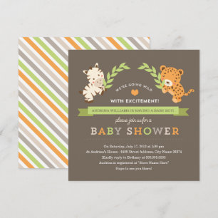 Invitación a Baby Shower de Sweet Safari