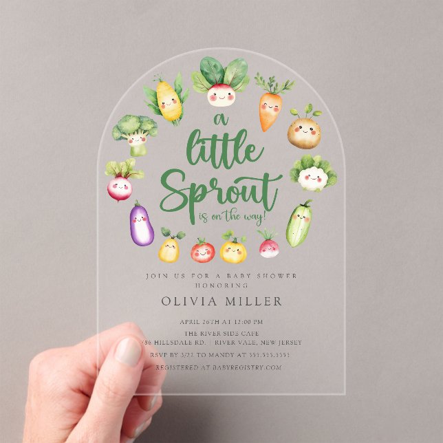 Invitación a Baby Shower de Sweet Sprout (Insitu (portátil))
