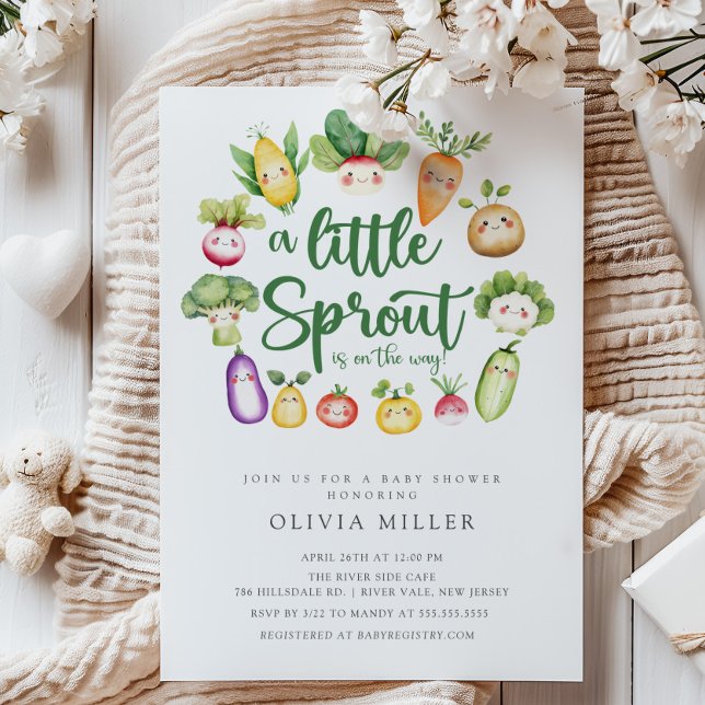 Invitación a Baby Shower de Sweet Sprout (Subido por el creador)