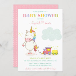 Invitación a Baby Shower de Sweet Unicorn