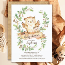 Invitación a Baby Shower de Sweet Woodland Fox
