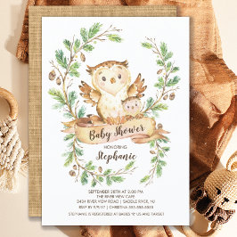 Invitación a Baby Shower de Sweet Woodland Fox