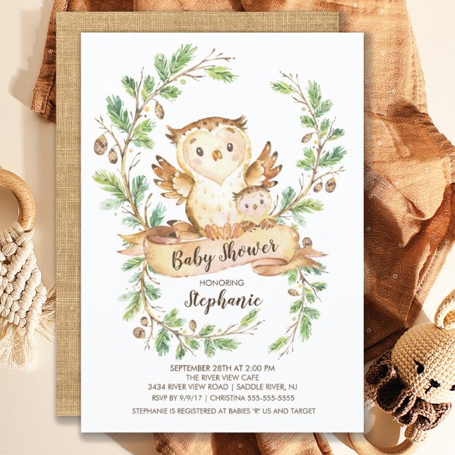Invitación a Baby Shower de Sweet Woodland Fox (Subido por el creador)